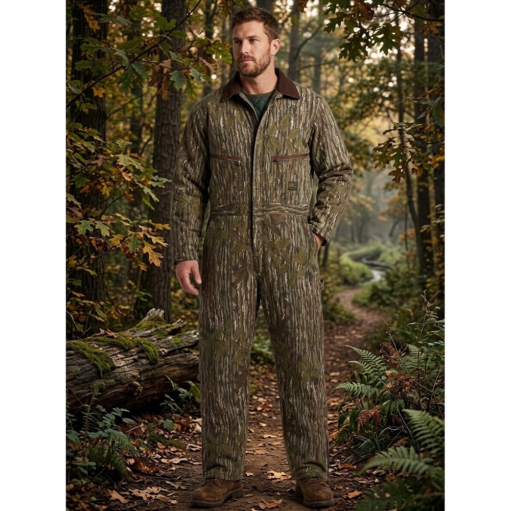 Liberty Rugged Outdoor Gear Realtree Camo Insulated Coveralls Men XL Made in USA